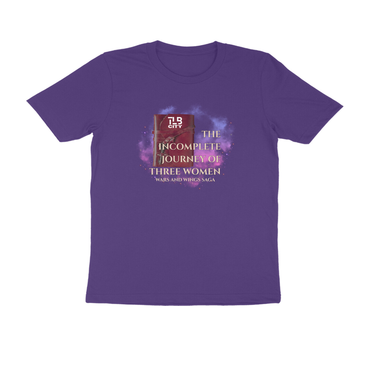 Purple 5XL Men Round Neck T-shirt
