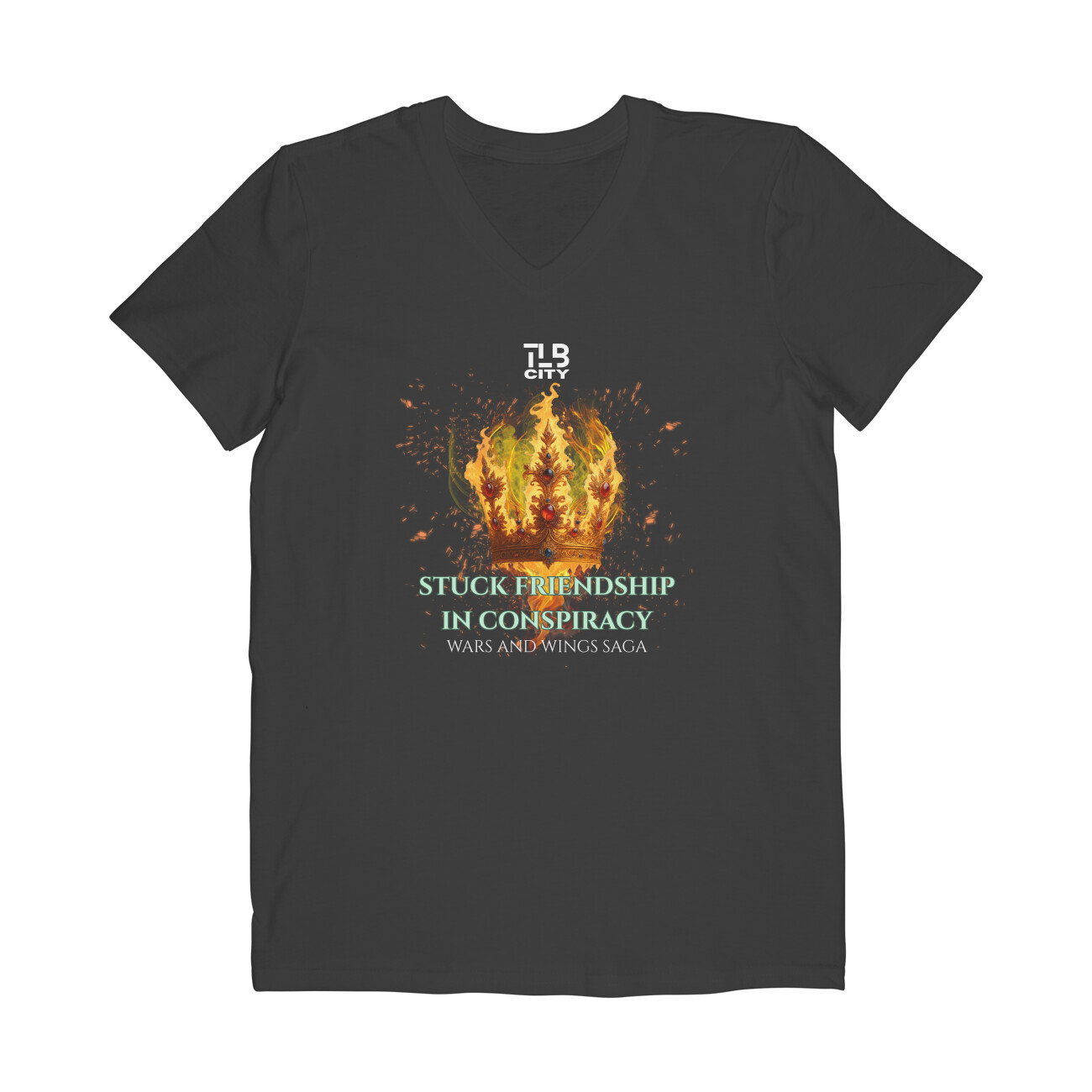 Black S Men Half Sleeve V-Neck T-shirt